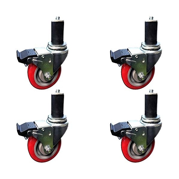 NSF Certified, 4" Caster Wheel Set For Commercial Kitchen Prep Ta